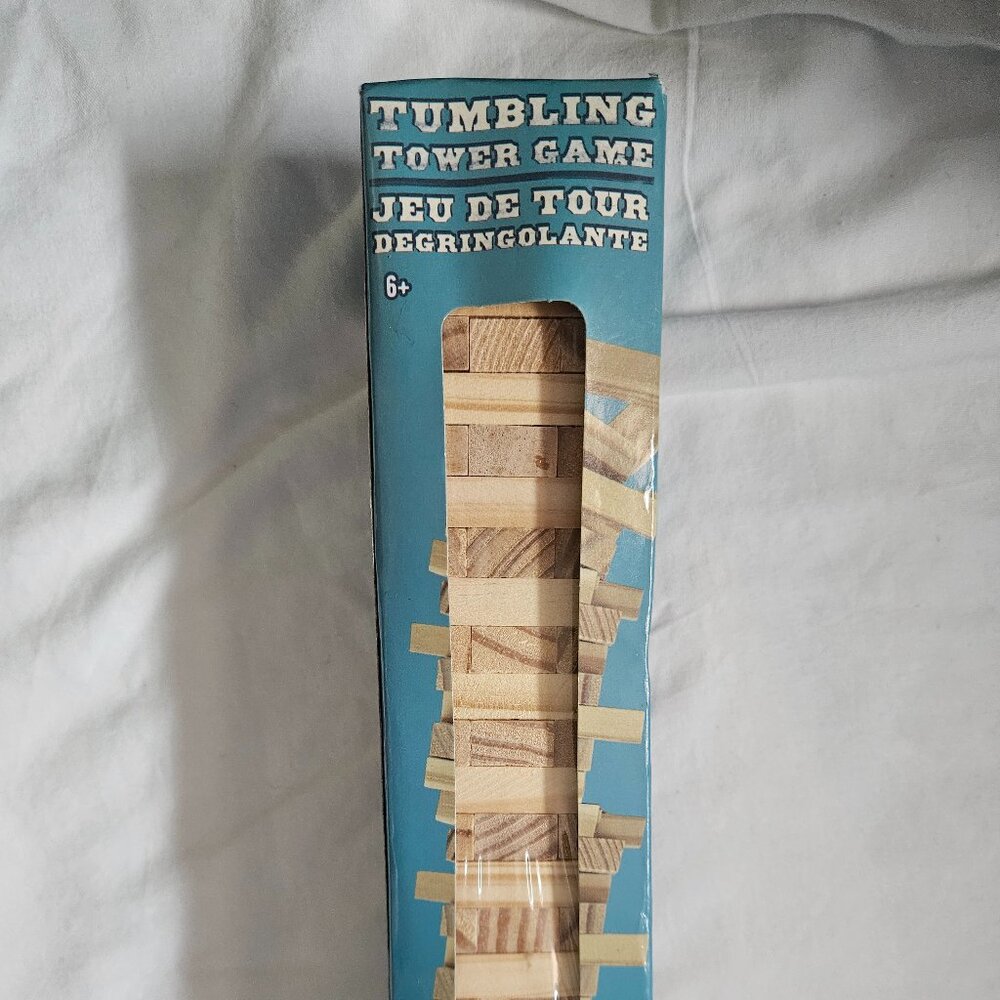 TUMBLING TOWER GAME 72 BLOCKS 2 TO 4 PLAYERS NEW IN BOX  8X2X2"